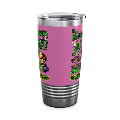 christmas spirits of boston - Ringneck Tumbler, 20oz (light pink)
