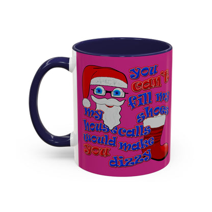 santa's shoes - Accent Mug (pink)