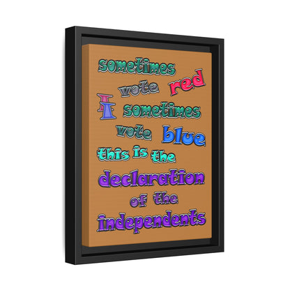 declaration of the independents - framed canvas art (light brown)