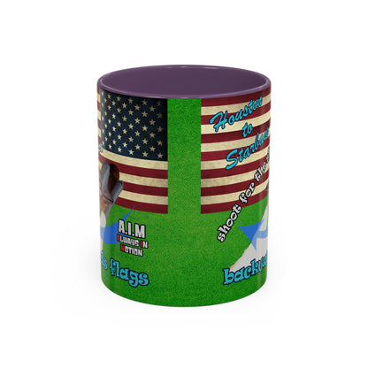 shoot for the stars - Accent Mug (green turf)