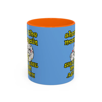 shoot the moon again - Accent Mug (light blue)