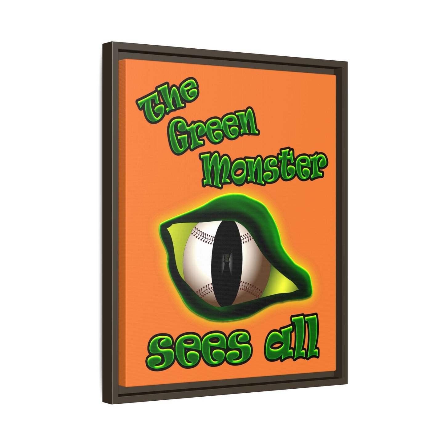 green monster - framed canvas art (crusta)