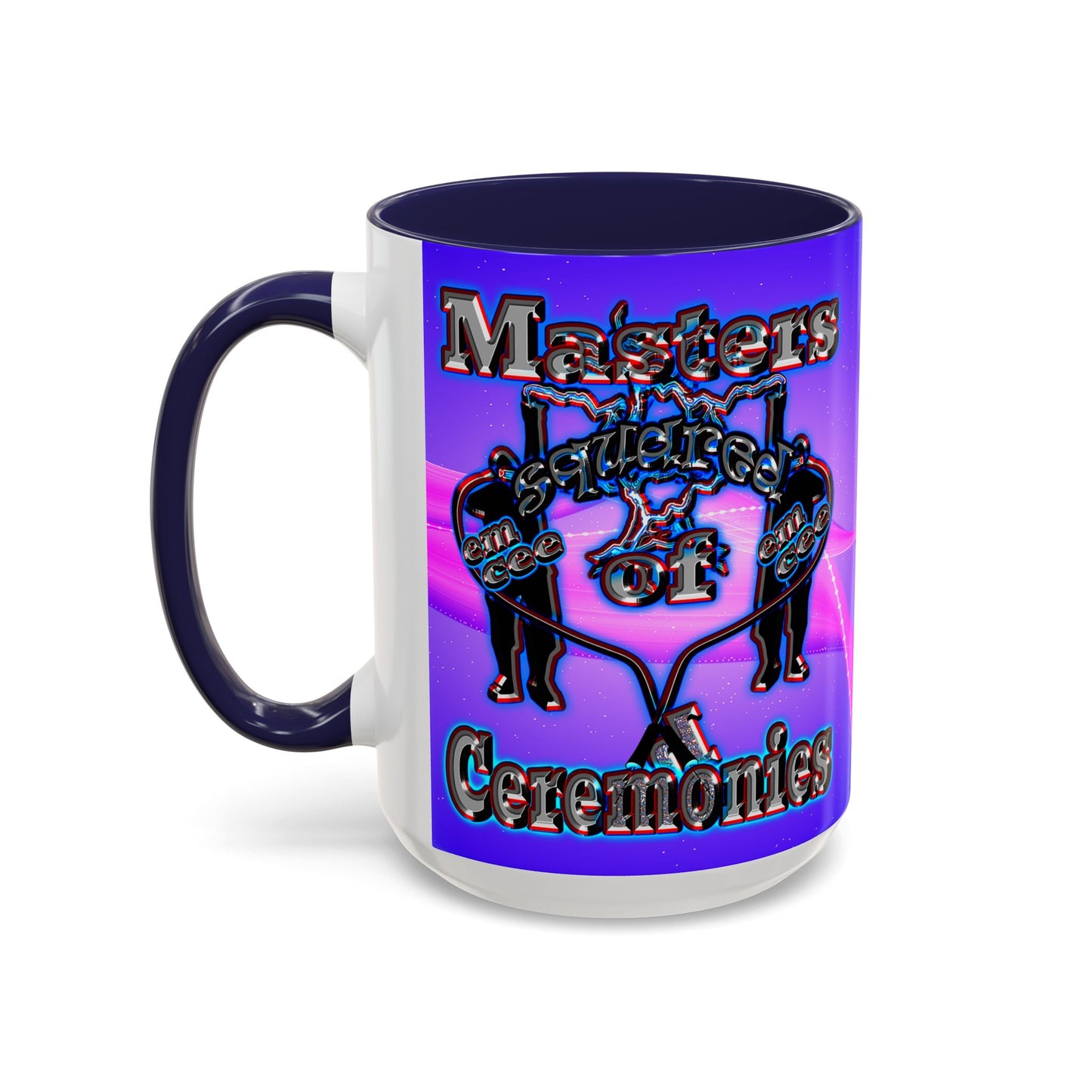em cee squared - Accent Mug (purple-pink wave)