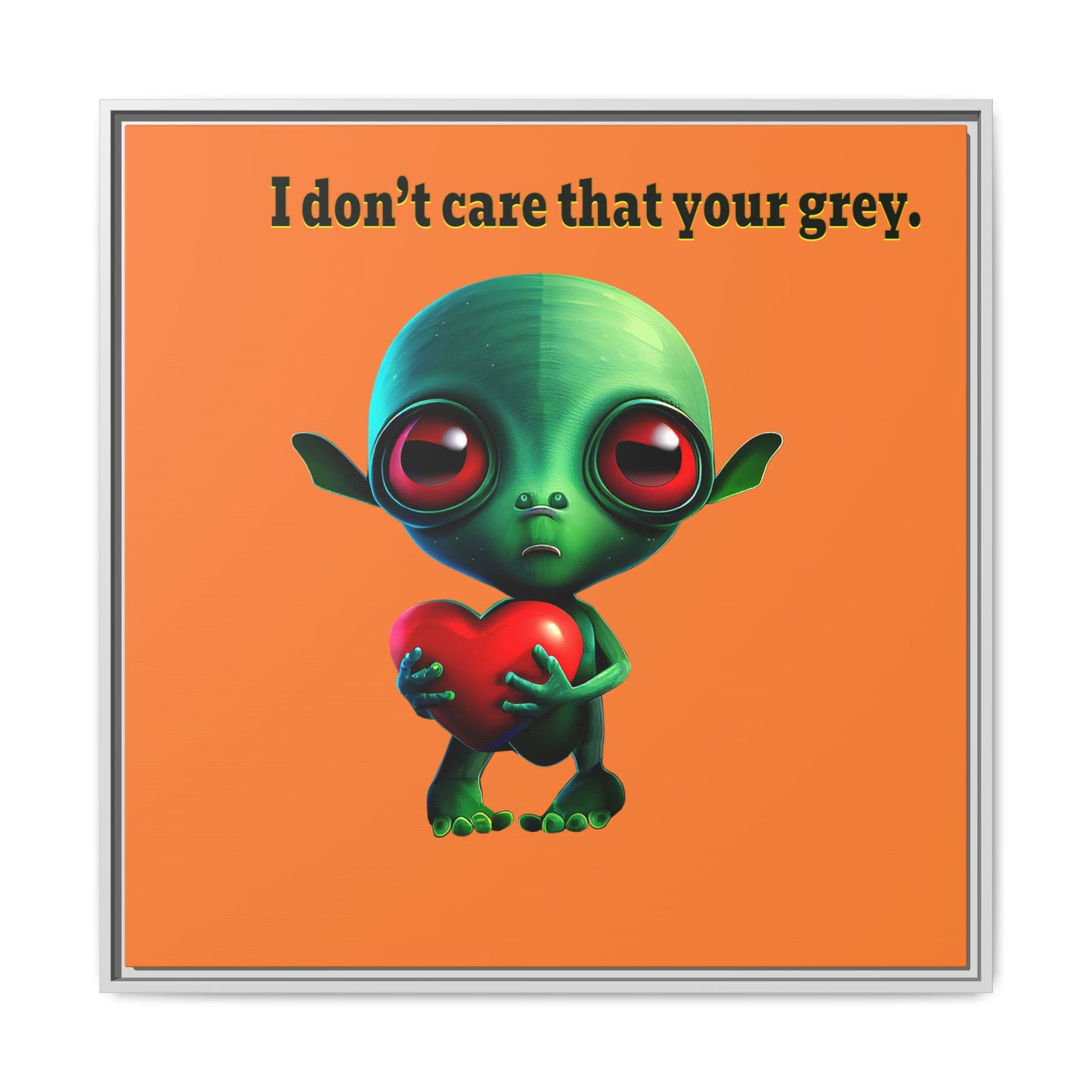 I don't care that your grey - framed canvas art (crusta)