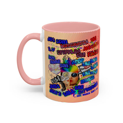 drop the beat - Accent Mug (yellow-orange wave)