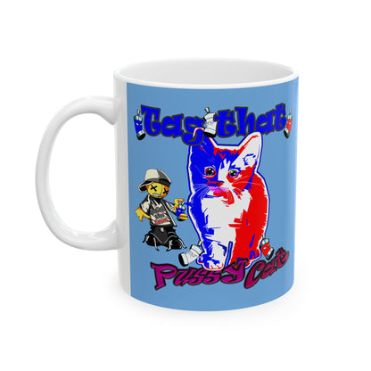 tag that - White Mug (light blue)