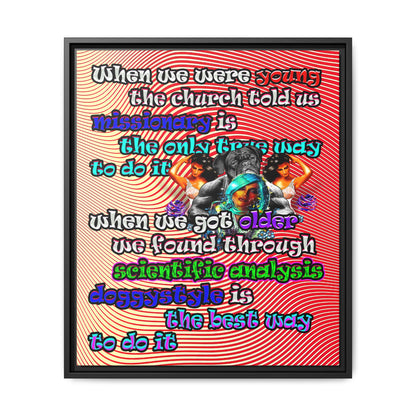 doggystyle - framed canvas art (yellow-orange wave)