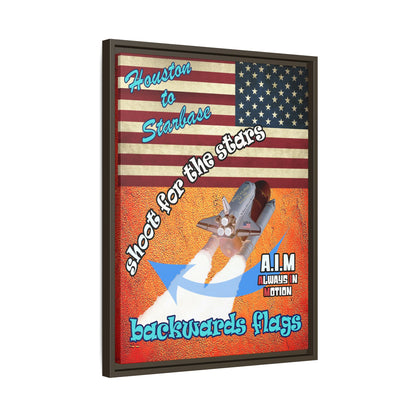 shoot for the stars - framed canvas art (burnt orange)