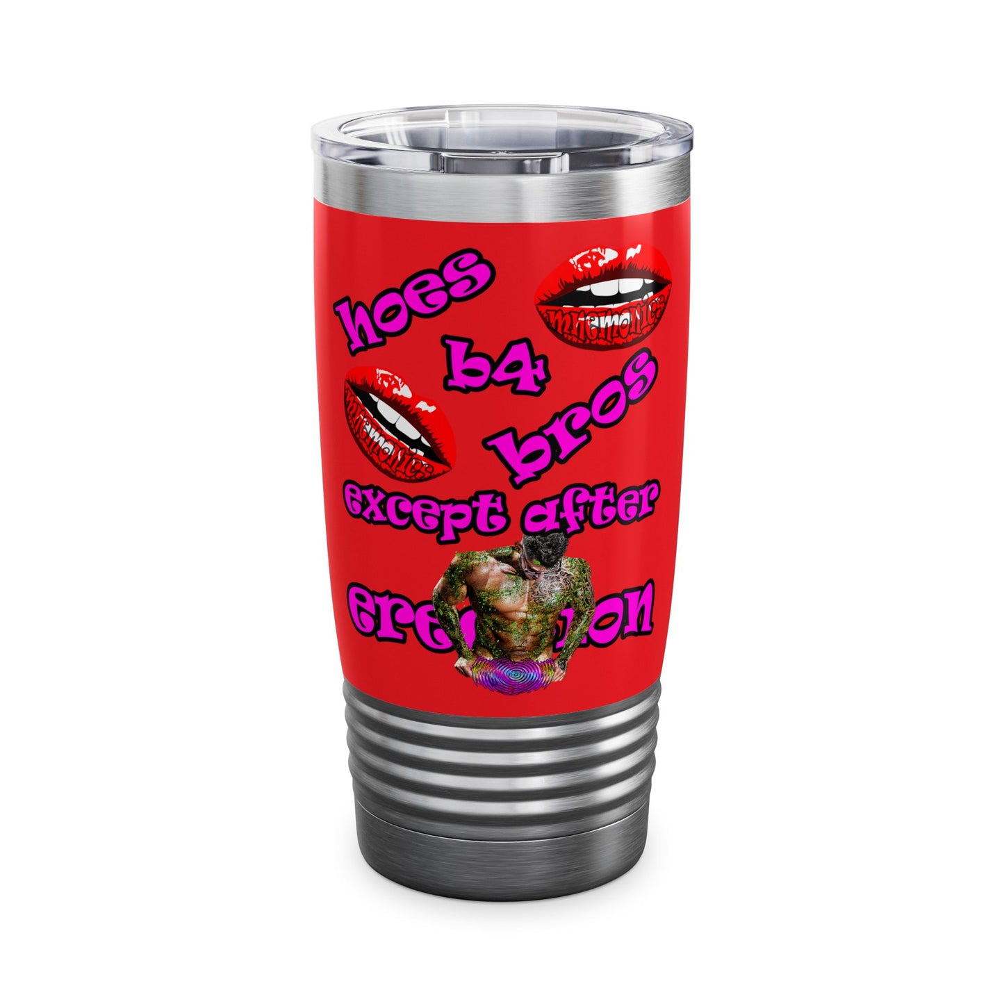hoes b4 bros - Ringneck Tumbler, 20oz (red)