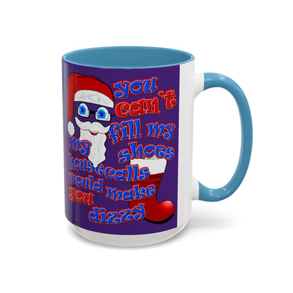 santa's shoes - Accent Mug (purple)