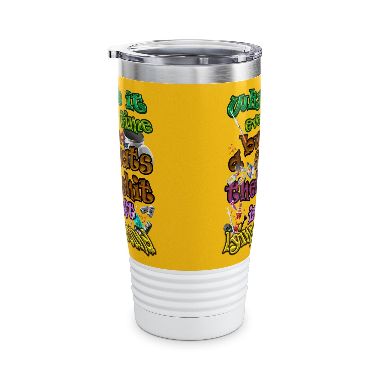 the bum's shit - Ringneck Tumbler, 20oz (yellow)