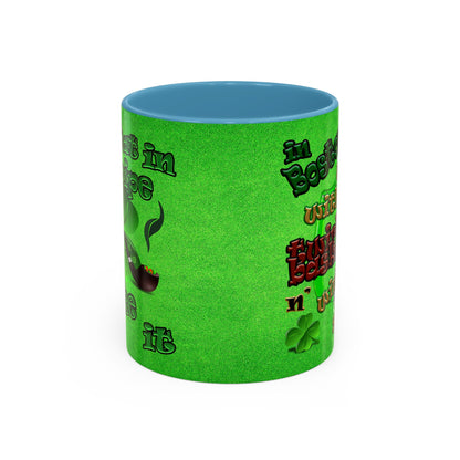 celtics logo - Accent Mug (green turf)