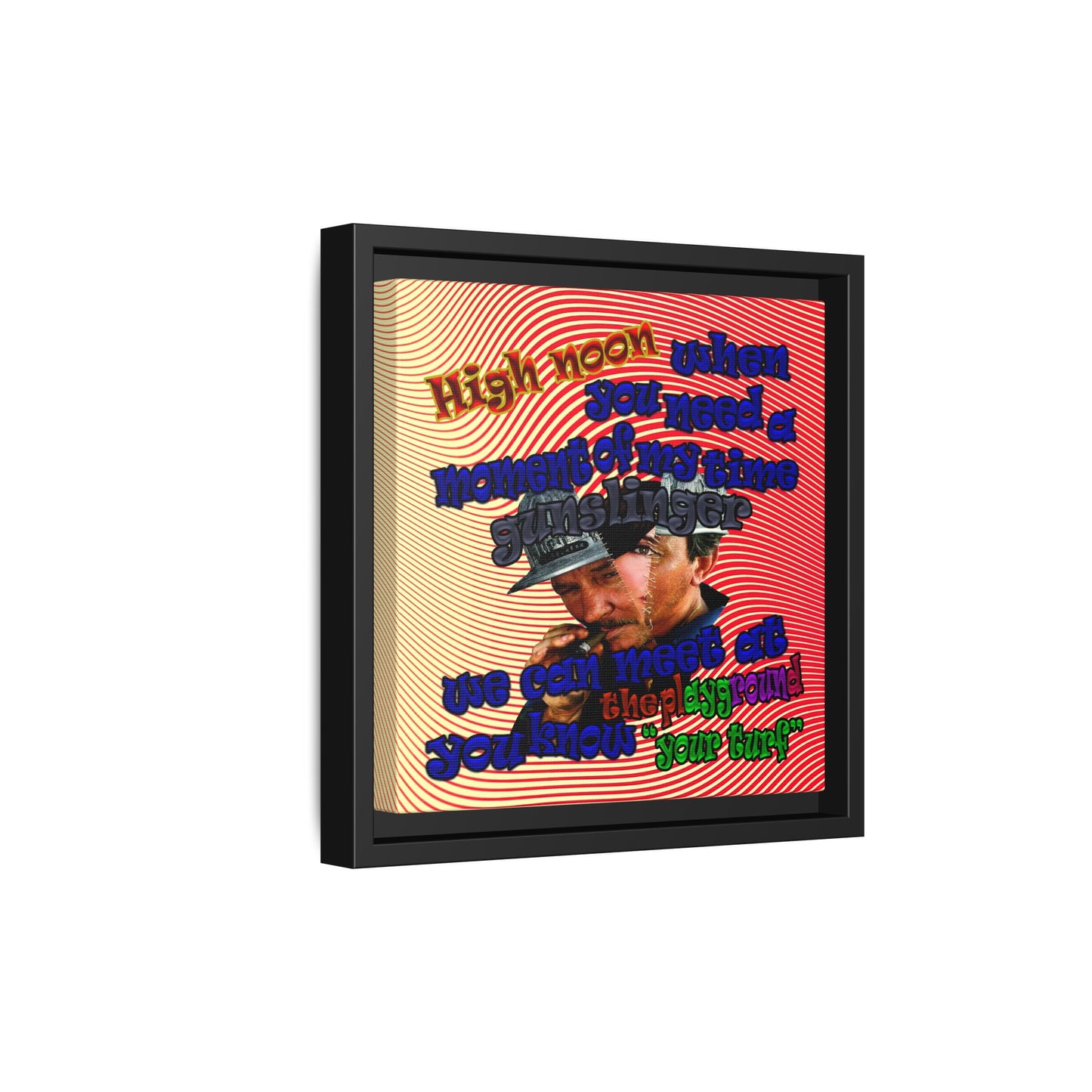high noon - framed canvas art (yellow-orange wave)