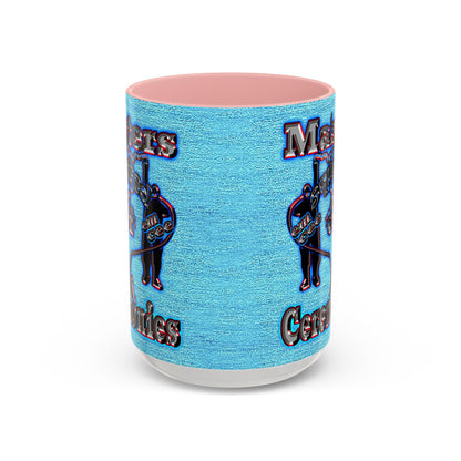 em cee squared - Accent Mug (faded dark blue)