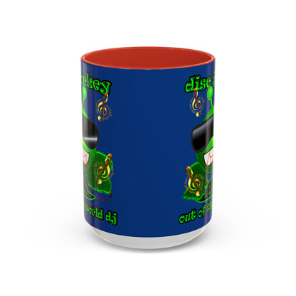 disc jockey - Accent Mug (dark blue)