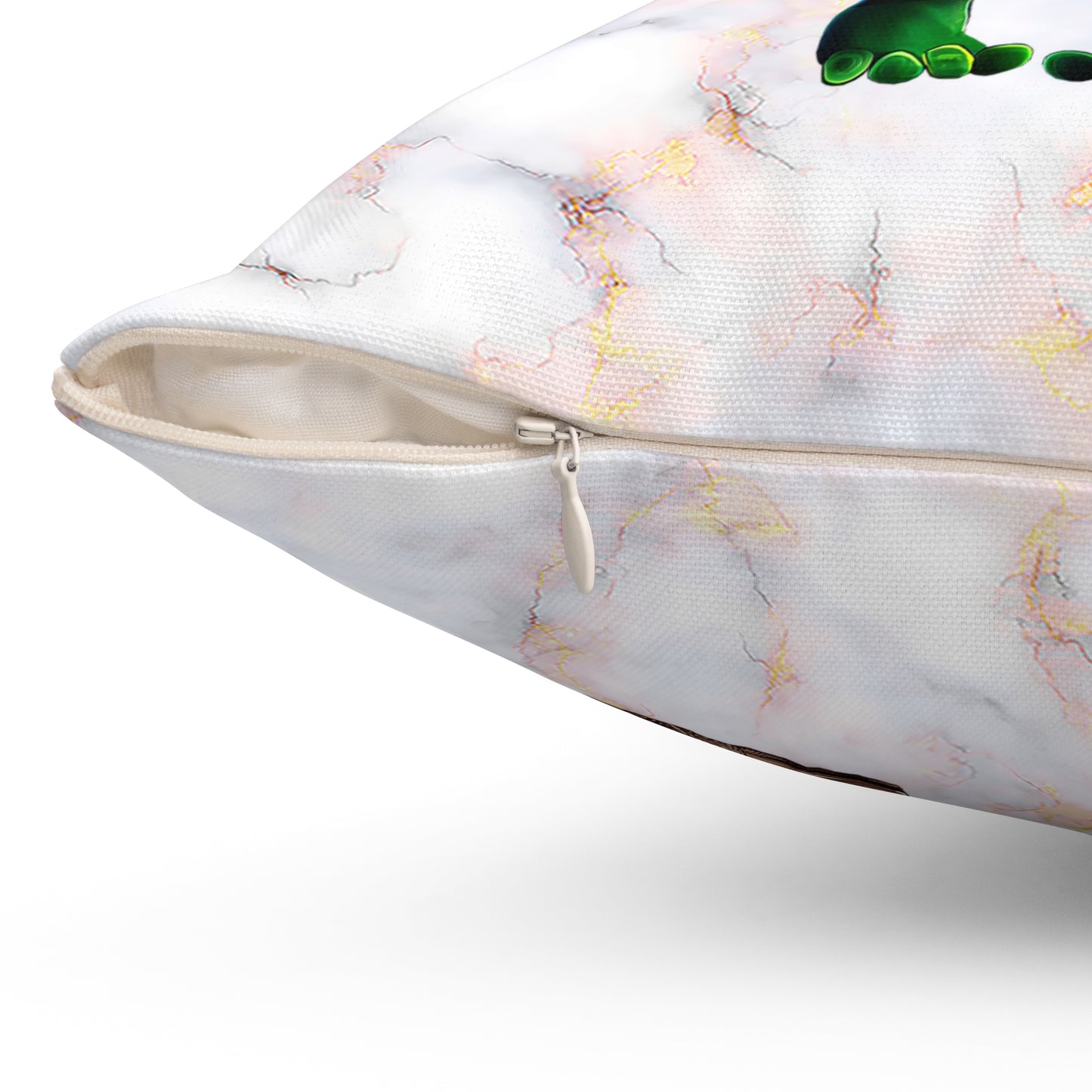 I don't care that your grey - Spun Polyester Square Pillow - (white marble)