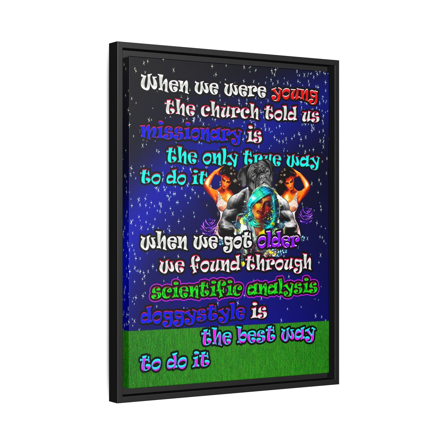 doggystyle - framed canvas art ('snoops' background)