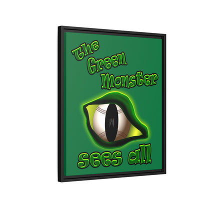 green monster - framed canvas art (dark green)