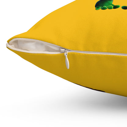 I don't care that your grey - Spun Polyester Square Pillow - (yellow)