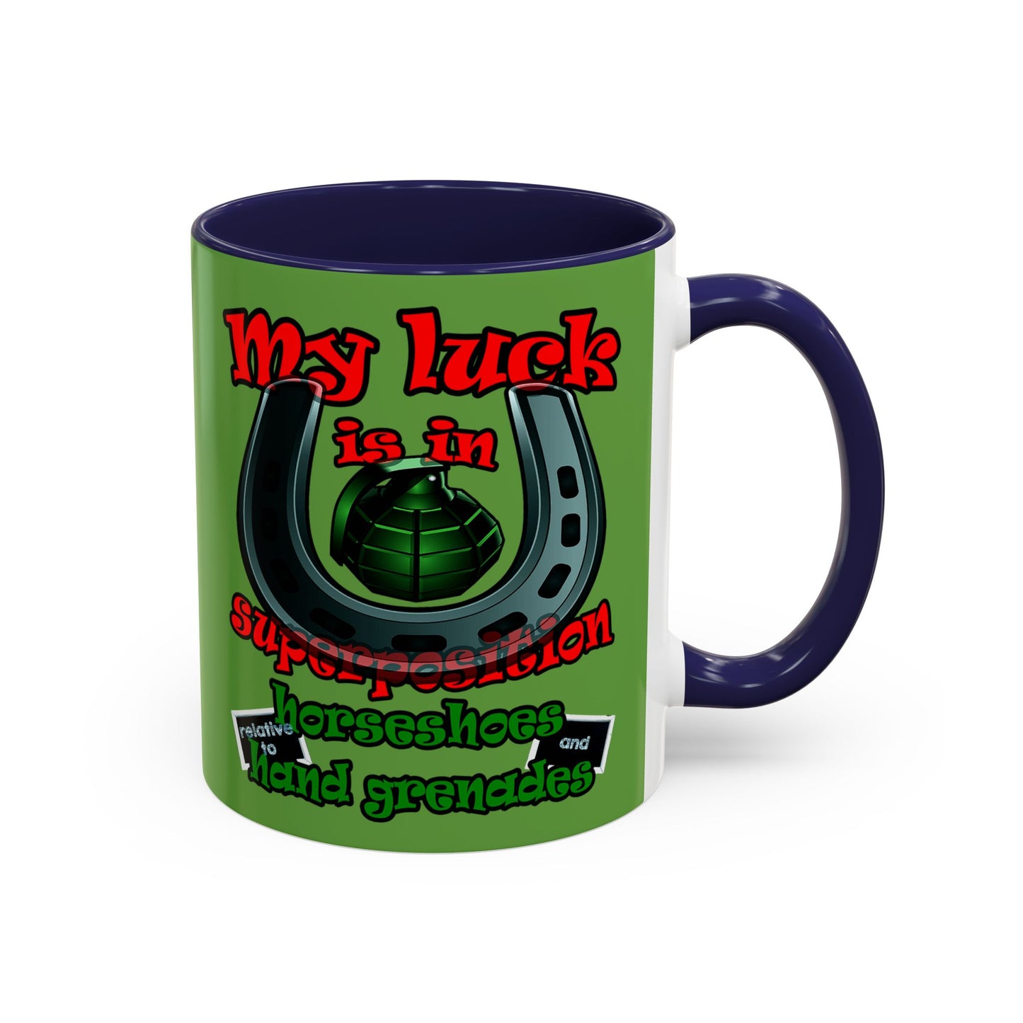 my luck - Accent Mug (green)