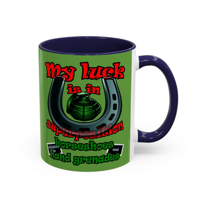 my luck - Accent Mug (green)