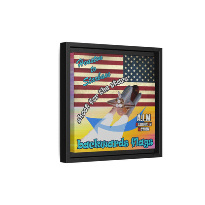 shoot for the stars - framed canvas art (color blur)