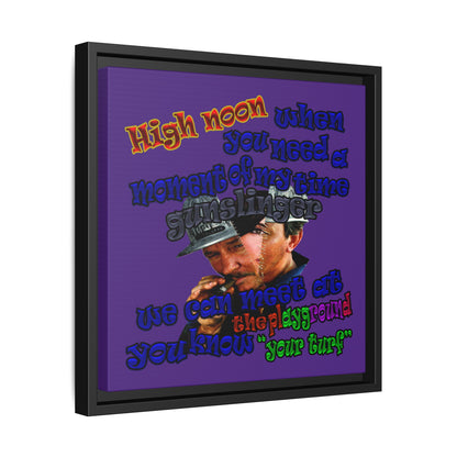 high noon - framed canvas art (purple)