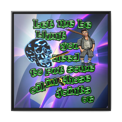 og - framed canvas art (grey-pink wave)