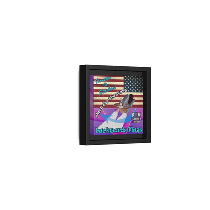 shoot for the stars - framed canvas art (purple-pink wave)