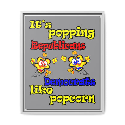 popping like popcorn - framed canvas art (grey)