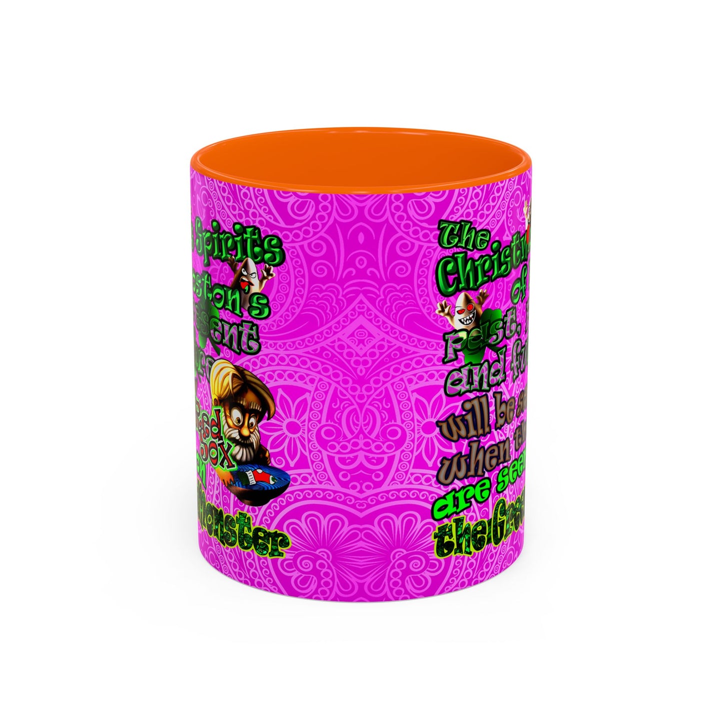 christmas spirits of boston - Accent Mug (pink swirl)
