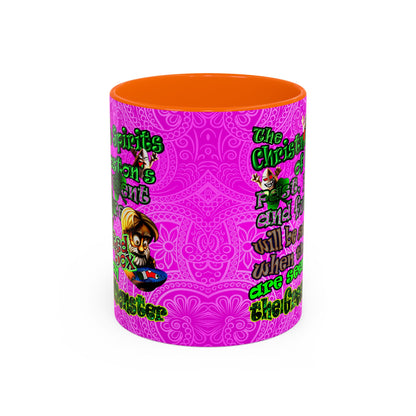 christmas spirits of boston - Accent Mug (pink swirl)