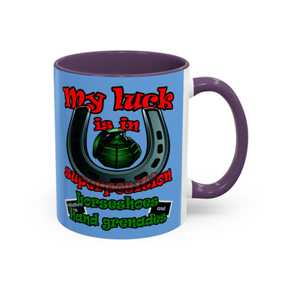 my luck - Accent Mug (light blue)