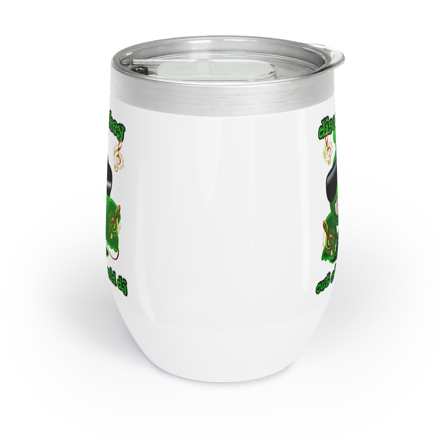 disc jockey - Chill Wine Tumbler (white)
