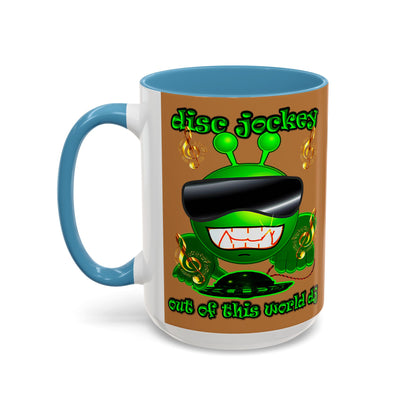 disc jockey - Accent Mug (light brown)