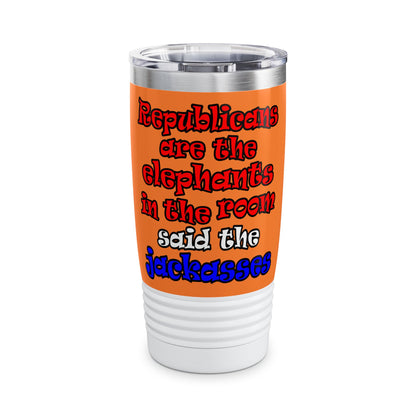 donkeys and elephants - Ringneck Tumbler, 20oz (crusta)