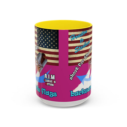 shoot for the stars - Accent Mug (pink)