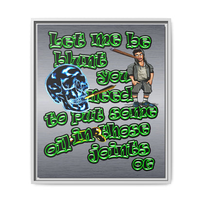og - framed canvas art (brushed nickel)