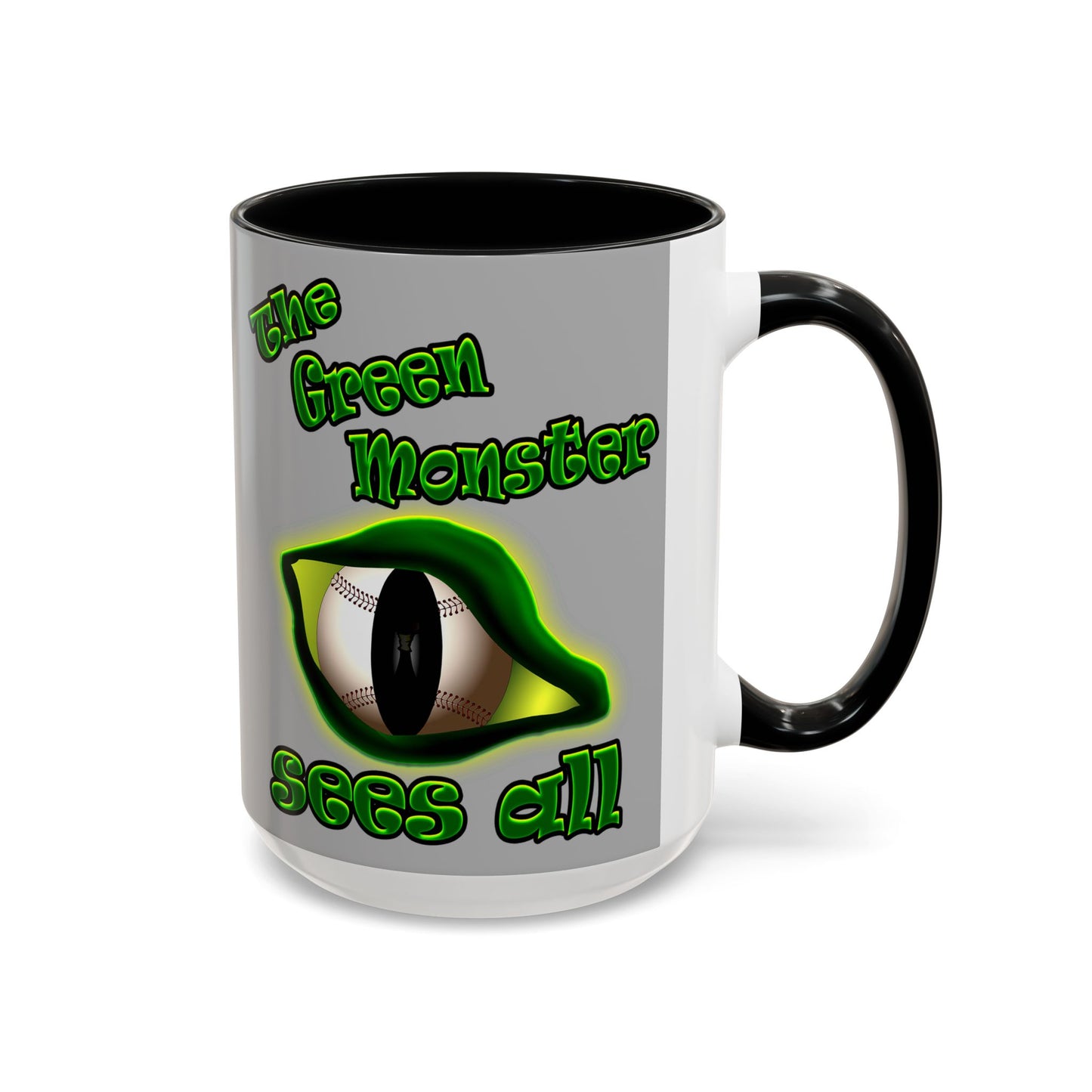 green monster - Accent Mug (light grey)
