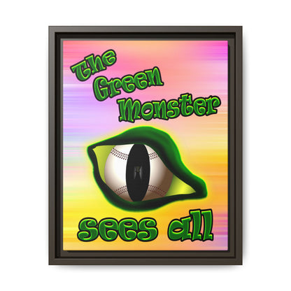 green monster - framed canvas art (color blur)