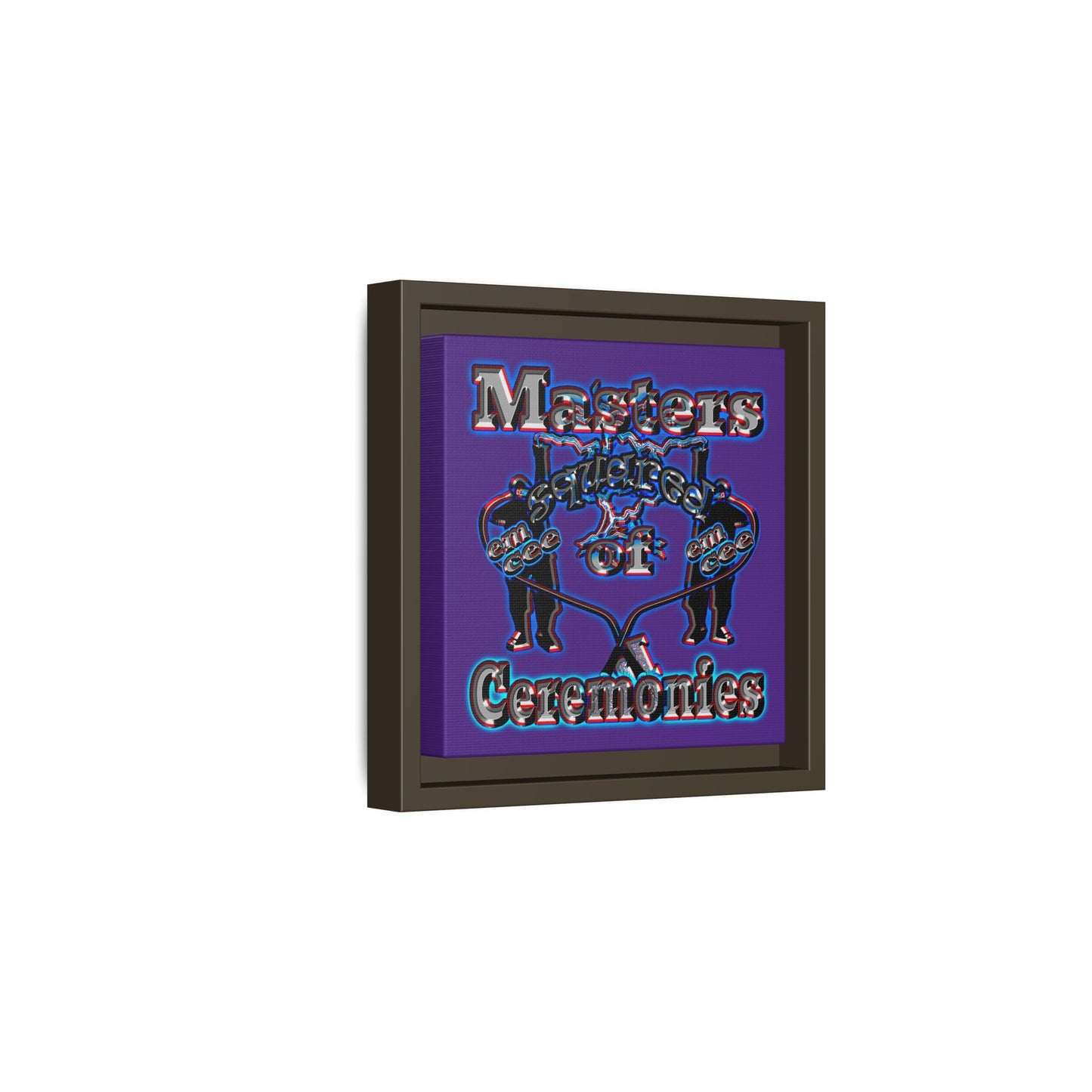 em cee squared - framed canvas art (purple)