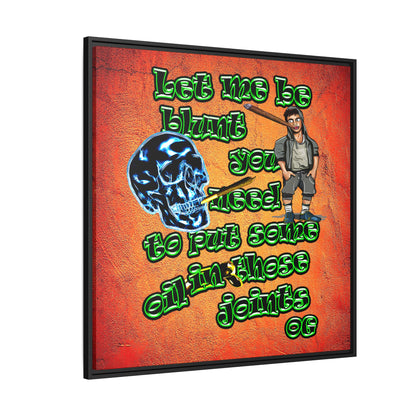 og - framed canvas art (burnt orange)