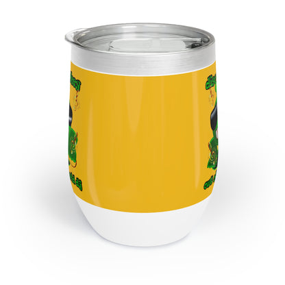 disc jockey - Chill Wine Tumbler (yellow)