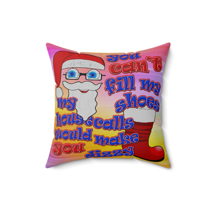 santa's shoes - Spun Polyester Square Pillow - (color blur)