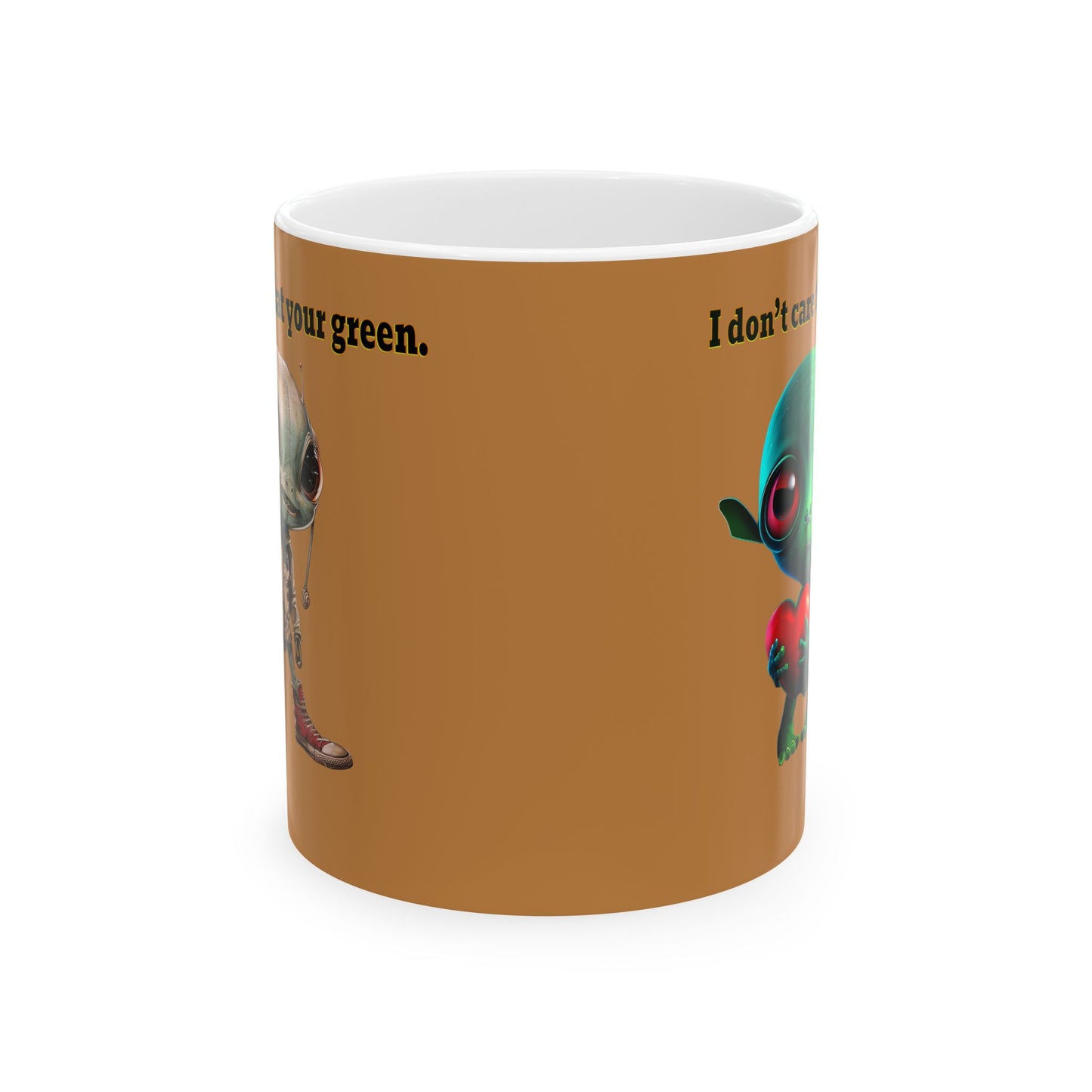 I don't care that your grey - White Mug (light brown)