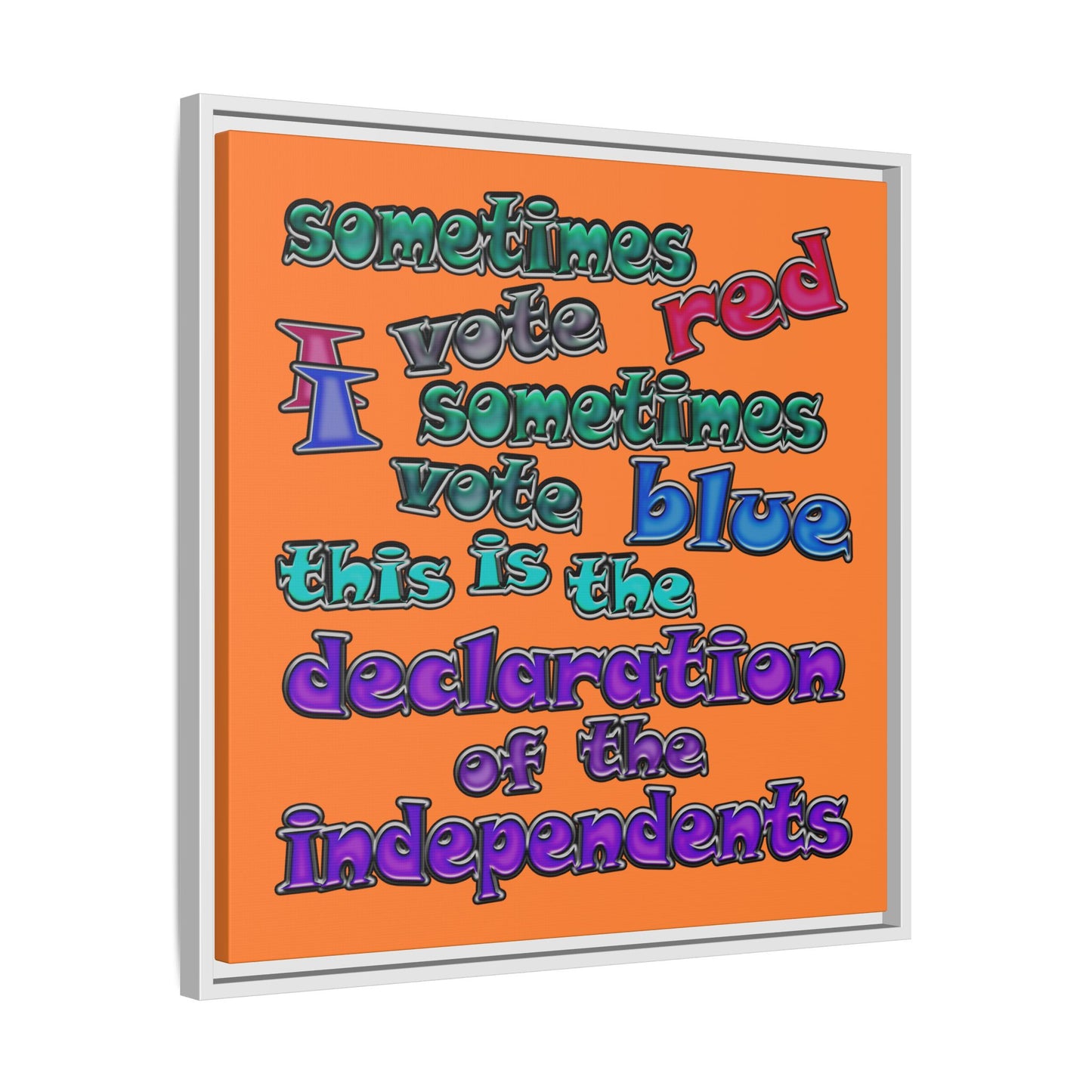 declaration of the independents - framed canvas art (crusta)