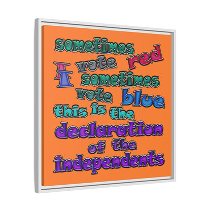 declaration of the independents - framed canvas art (crusta)