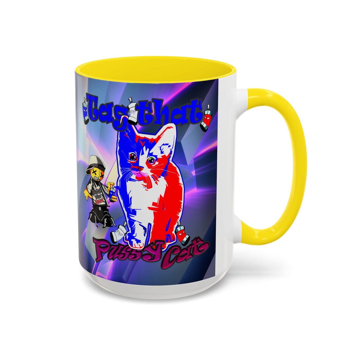 tag that - Accent Mug (grey-pink wave)
