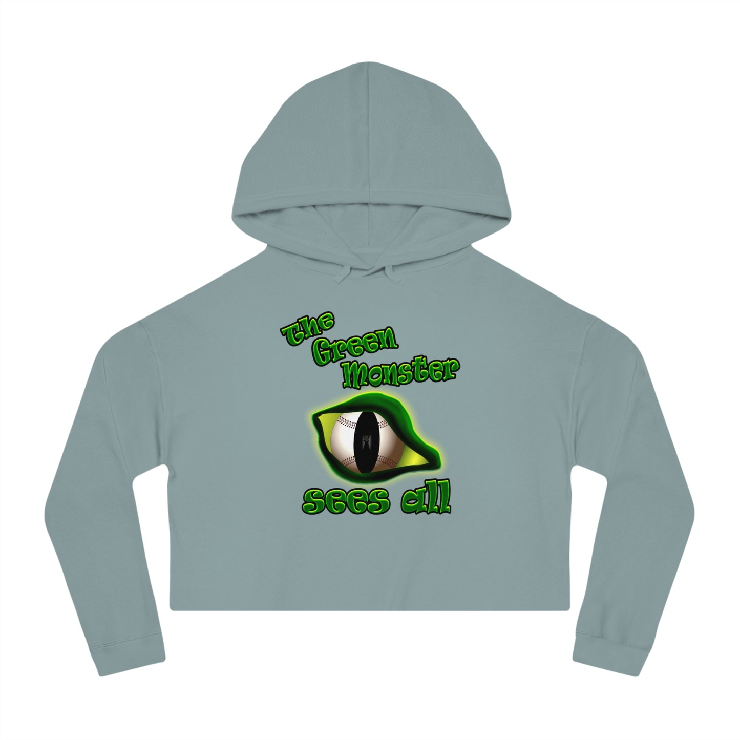 green monster - Women’s Cropped Hooded Sweatshirt