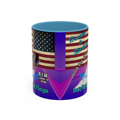 shoot for the stars - Accent Mug (purple-pink wave)